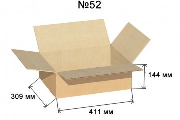 Коробка четырёхклапанная №52 411x309x144