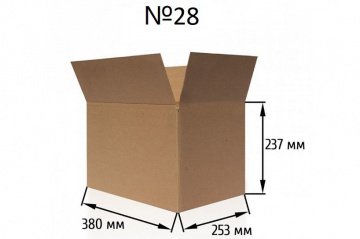 Коробка четырёхклапанная №28 380x253x237