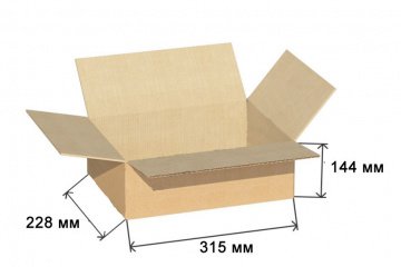 Коробка четырёхклапанная 315x228x144